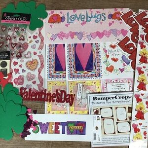 Lot Valentines Day & St Patrick’s Day Scrapbook Stickers, Embellishment,…